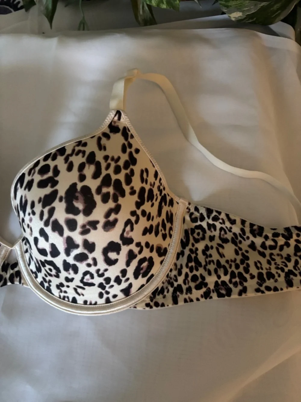 Maidenform Black & Vassarette Leopard Print Bras 38C